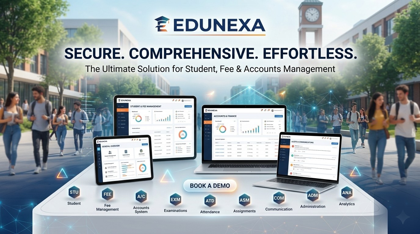 EduNexa — secure, comprehensive, effortless student, fee, and accounts management